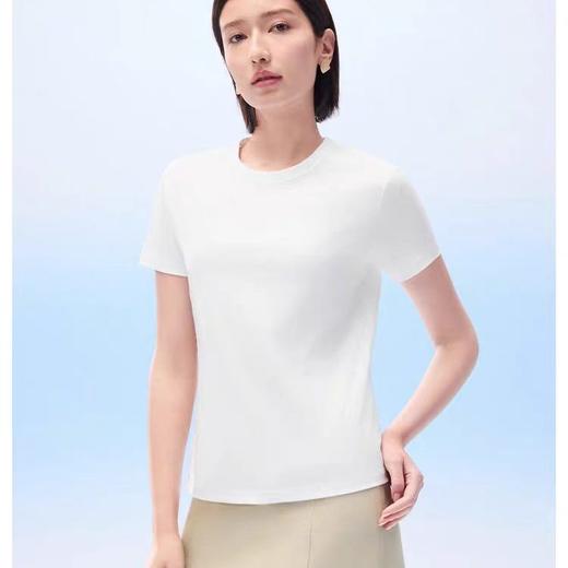 棉花星期五丝光棉女士T恤T4（XL-4XL）黑/白（颜色尺码请备注） 商品图0