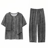 带胸垫睡衣女夏季开衫短袖七分裤2026年新款高级感甜美套装家居服 商品缩略图4