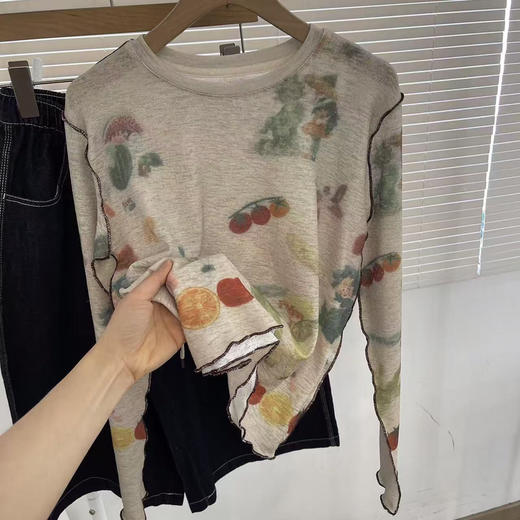 ONL040217韩系设计感薄上衣 商品图1