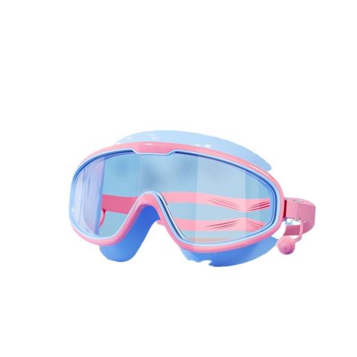 儿童泳镜防霧高清游泳镜高清不勒眼成人泳镜硅胶鼻夹耳塞大框泳镜 商品图4