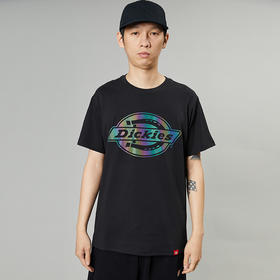 Dickies24春夏新品 炫彩logo印花镭射休闲圆领短袖T恤 男女情侣 DK0A87CN