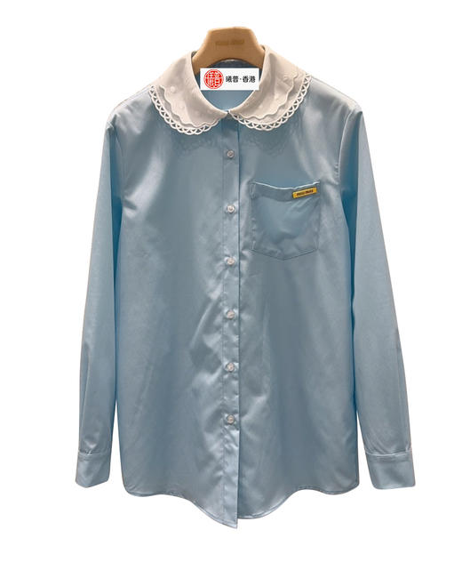 女款蕾丝边领长袖衬衫la017 商品图0