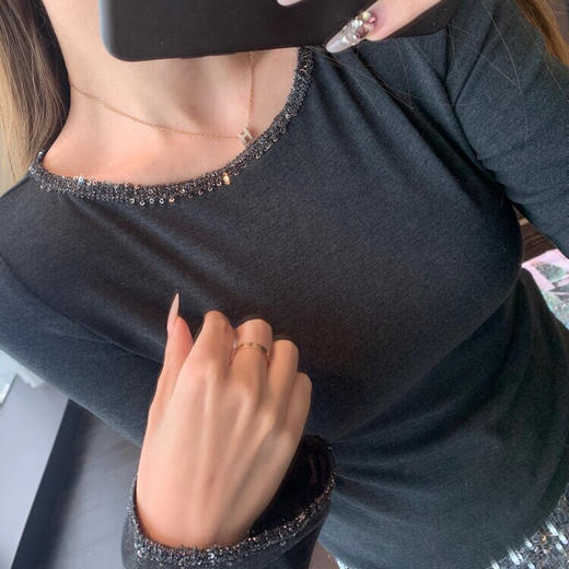 YAW3422亮片显瘦打底衫 商品图1