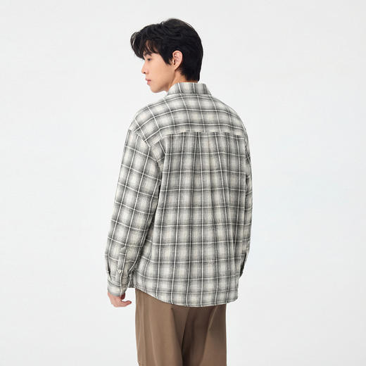 gxgjeans男装【青春流行】格子衬衫26春款时尚百搭校园户外青少年外套上衣男K&C 商品图4