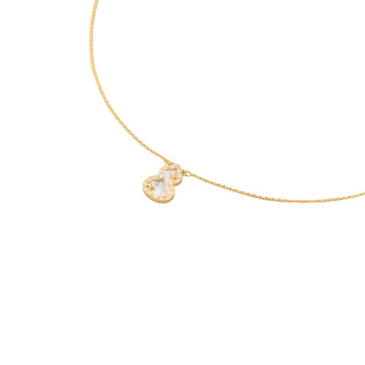 三彩2026新款国风贝壳葫芦吊坠项链轻奢锆石福禄小众立体高级吉祥 商品图1