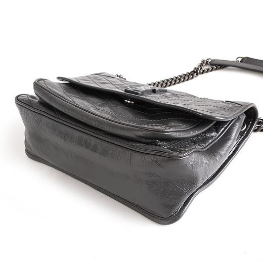 【95新】YSL圣罗兰NIKI系列633158中号灰色D扣niki链条包单肩包女士300326NJS09 商品图5