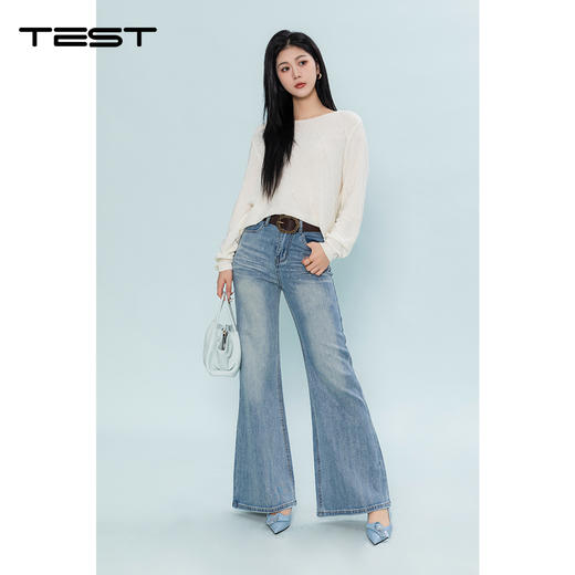 夏上新菱格烫钻针织衫温柔风宽松长袖百搭针织1262009 商品图2