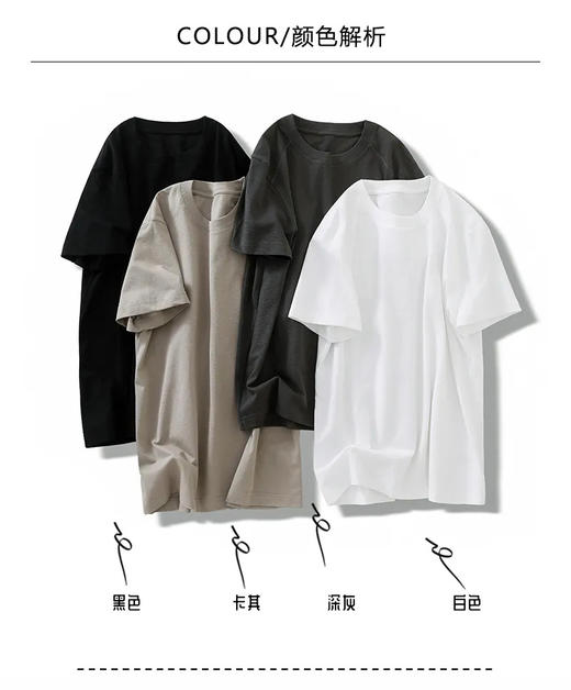 【yz-2605】男子新款夏日简约棉质休闲圆干短袖T恤！！ 商品图2