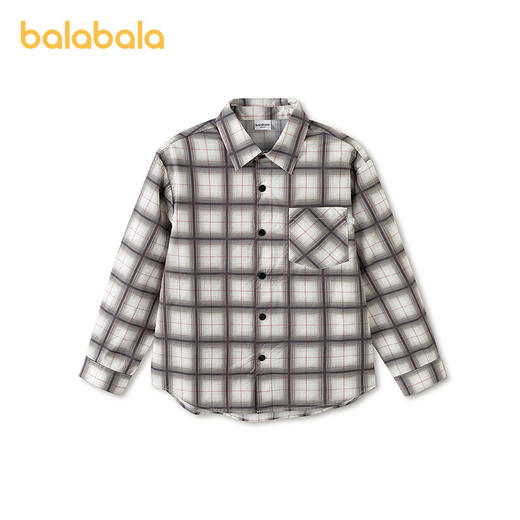 【商场同款】巴拉巴拉男童外套儿童大童纯棉衬衫2026新款夏装格纹 商品图4