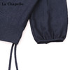 天猫同步【垂坠~免熨烫】拉夏贝尔/La Chapelle气质时尚V领排扣两侧系带设计仿牛仔长袖衬衫舒适上衣女 商品缩略图4