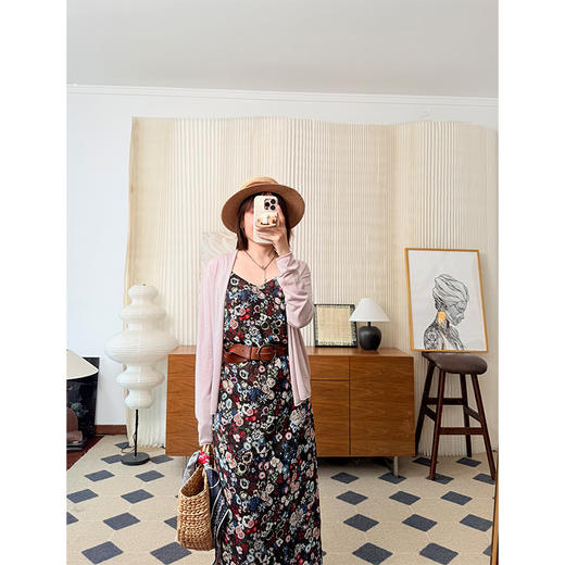 【贝拉推荐】自由切换 莱赛尔桑蚕丝针织两件套  ROW风格睫毛蕾丝吊带+长袖极简外披 空调衫+防晒衫 手感好到爆！专柜品质 商品图3