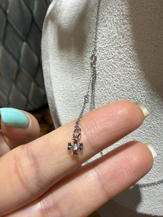 42-2排他性独家圆正 TB镂空双T 麦穗圆形耳钉 镂空双T 圆形 项链 商品图5