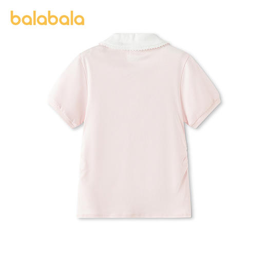 【商场同款】巴拉巴拉童装女童短袖t恤儿童2026新款夏装翻领上衣 商品图2