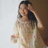 全棉双层纱~春夏纯棉短袖睡裙女士 透气纱布短袖睡衣夏天夏款全棉家居服夏 商品缩略图4