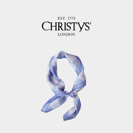 【2026新品】【新品上市】Christys'百年皇室品牌 100%桑蚕丝经典棋盘格小方巾（55*55cm） 商品图7