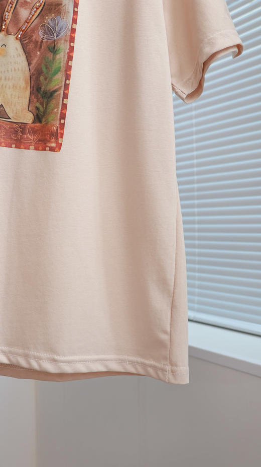 艺术设计卡通印花兔兔T恤 商品图4