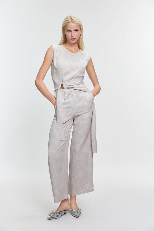 SAFICOO 不对称绑带醋酸无袖衬衣 商品图1