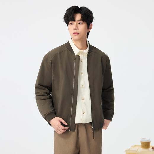 gxgjeans男装【热卖推荐】男士夹克2026春款纯色日常百搭通勤棒球领外套男K&C 商品图3