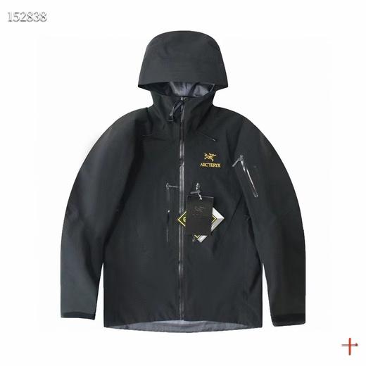 F040201春夏季新款户外防水防风硬壳压胶冲锋衣拉链连帽长袖夹克外套 商品图2