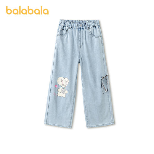 【商场同款】巴拉巴拉童装女牛仔裤儿童裤子2026新款夏柔软直筒裤 商品图4