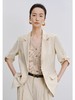 伊*丽含亚麻老钱风中袖西装外套+马甲+西装裤三件套 商品缩略图1