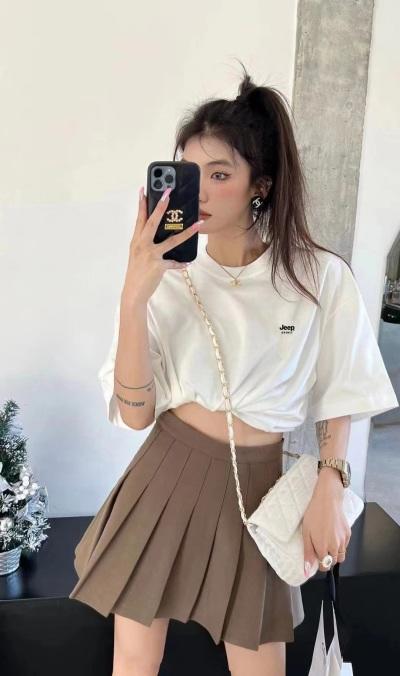 男女同款【JEEP SPIRIT 男女同款锦纶面料凉感T恤2789款 2件装】高垂冰感免烫  柔软舒适透气亲肤百搭圆领T恤 商品图5