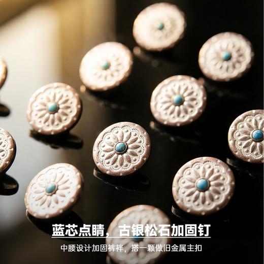 马登工装法式复古工装裤蓝色vintage水洗帆布宽松直筒休闲裤男春 商品图3