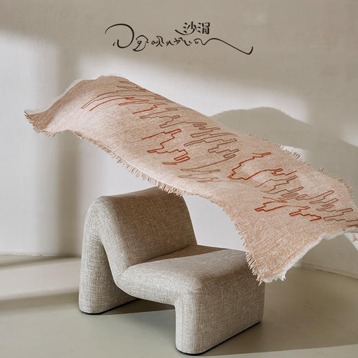 西藏手工捻纱氆氇艺术浮线披毯  SJF97P816A 商品图0