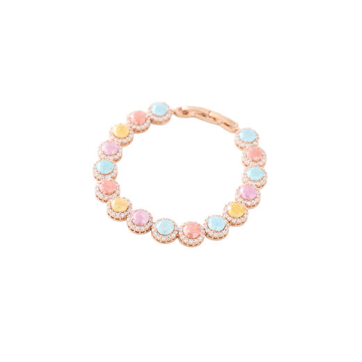 三彩2026新款多巴胺彩虹冰花锆石手链轻奢多宝甜酷个性音乐节出游 商品图4