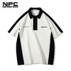潮牌黑白拼色翻领POLO衫时尚休闲NP35TE10 商品缩略图0