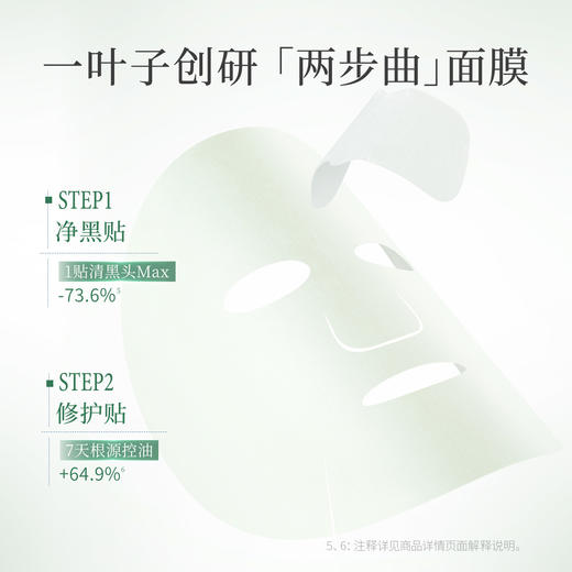 【重磅新品-分区面膜】一叶子控油去黑头面膜10片-祛痘清洁去角质控油 商品图2