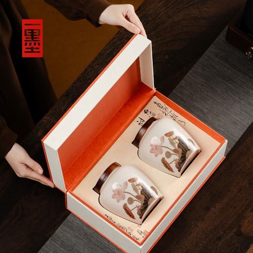 荷花-双陶陶瓷茶叶包装盒PA 商品图3