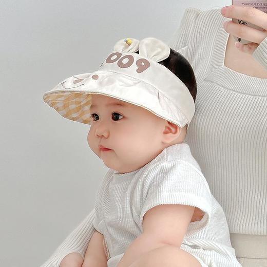 宝宝防晒帽子夏季薄款超萌小男孩空顶太阳帽可爱男童女宝宝遮阳帽5-30个月 商品图1