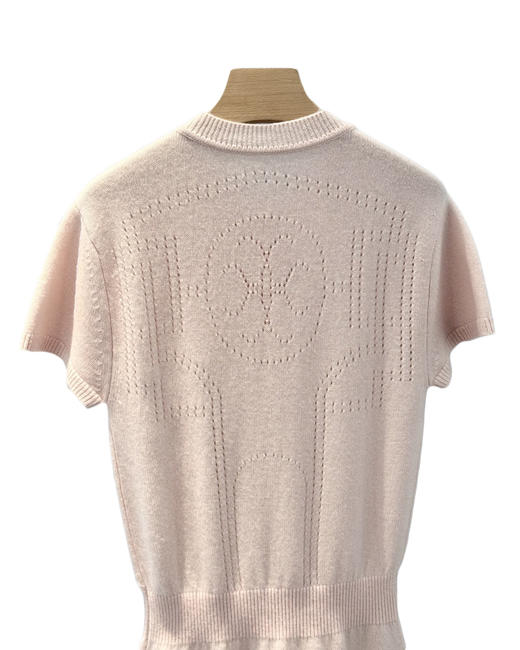 女款半开领镂空羊绒连衣裙fe 商品图2