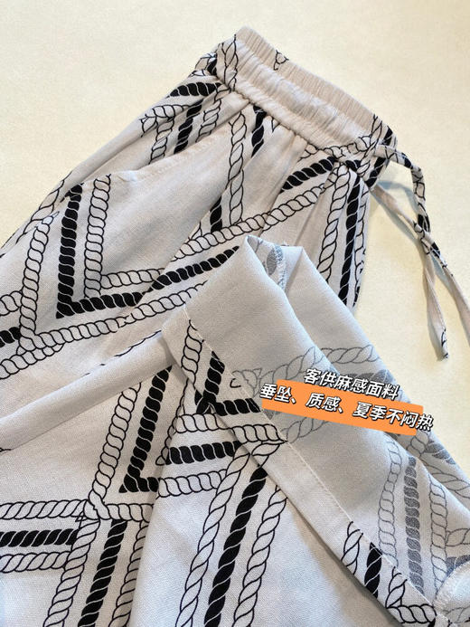 YAW6261设计感亚麻长裤 商品图5