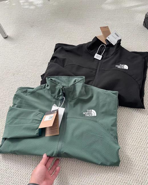 F040202春夏新款棋盘格抓绒面料软壳防泼水户外男款长袖外套 商品图2