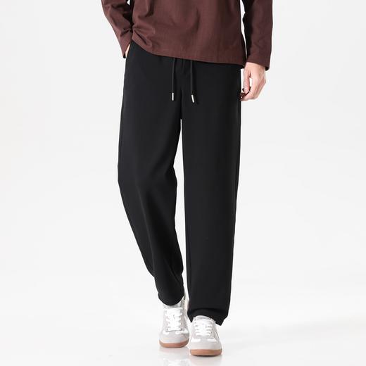 gxgjeans男装【经典百搭】男士休闲裤2026春款纯色系带校园通勤直筒长裤男K&C 商品图1