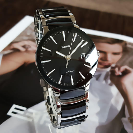 【95新】RADO 雷达R30941152自动机械机芯日期显示38MM（男款）晶萃系列精钢/陶瓷050326NJS23 商品图2