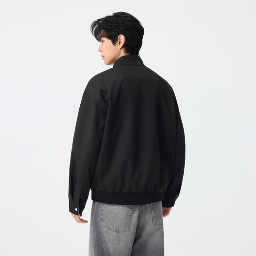 gxgjeans男装【含莱赛尔】男士立领夹克26春款纯色简约百搭青少年外套上衣K&C 商品图7