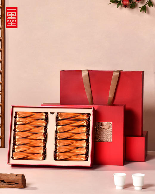 通用30泡肉桂大红袍茶叶盒空礼盒高档岩茶摆泡茶叶包装礼盒半斤装PA 商品图1