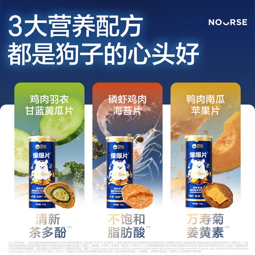 卫仕爆爆片狗狗零食鸡鸭肉干磨牙奖励中小型犬专用零食 商品图2