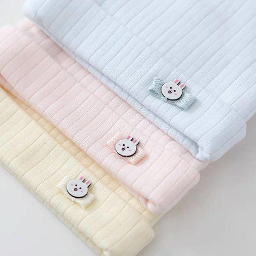 婴儿帽子春秋宝宝帽a类纯棉0-6月新生儿胎帽双层无骨透气四季通用 商品图4