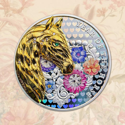 2026喀麦隆马年纪念币 3D立体金马颜值炸裂！带透明外罩、射灯包装盒证书 商品图1