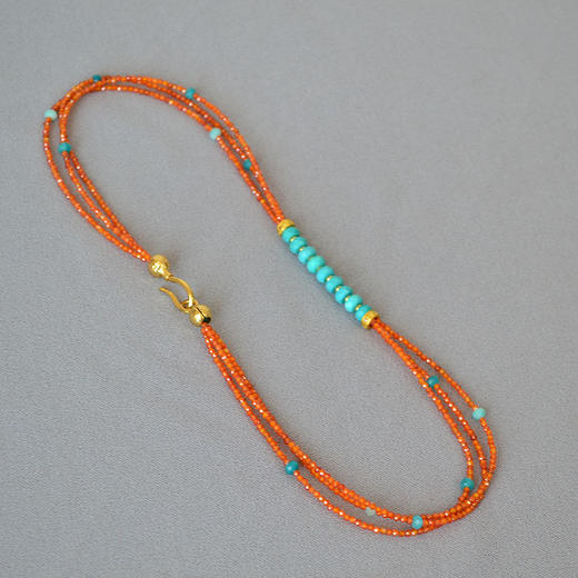 六鑫珠宝 国潮新中式小众设计敦煌系列串珠毛衣链 商品图1