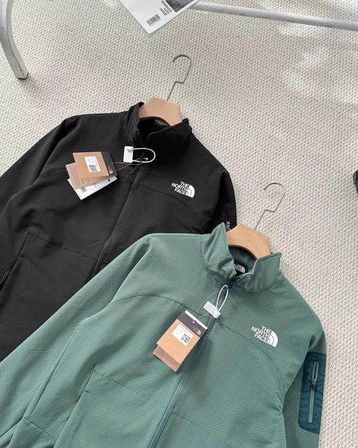 F040202春夏新款棋盘格抓绒面料软壳防泼水户外男款长袖外套 商品图4