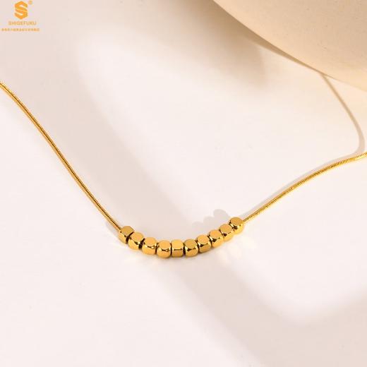 【香港周六福黄金钻石首饰】K金十全十美方糖项链 商品图1