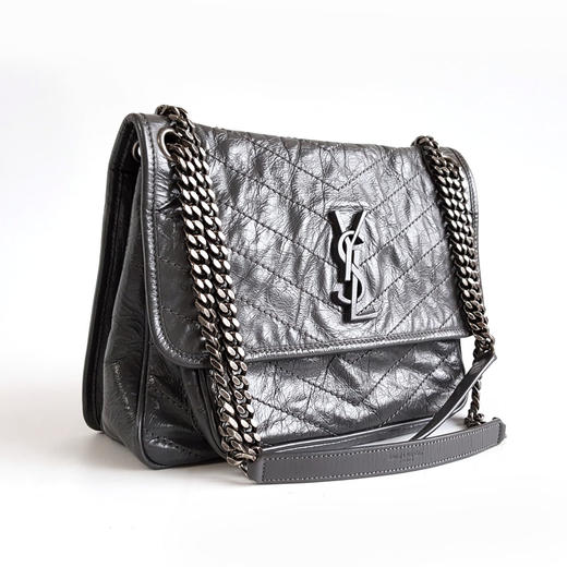 【95新】YSL圣罗兰NIKI系列633158中号灰色D扣niki链条包单肩包女士300326NJS09 商品图1