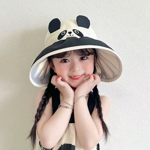 儿童夏季薄款大檐防紫外线女童空顶遮阳帽子男童太阳帽儿童防晒帽可收纳2-7岁 商品图2