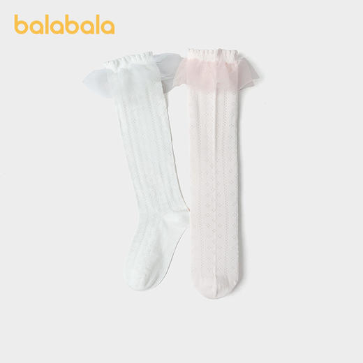 【商场同款】巴拉巴拉宝宝袜子夏季新款网眼透气长筒袜防蚊两双装 商品图2