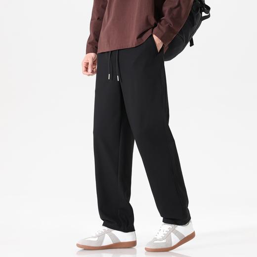 gxgjeans男装【经典百搭】男士休闲裤2026春款纯色系带校园通勤直筒长裤男K&C 商品图3